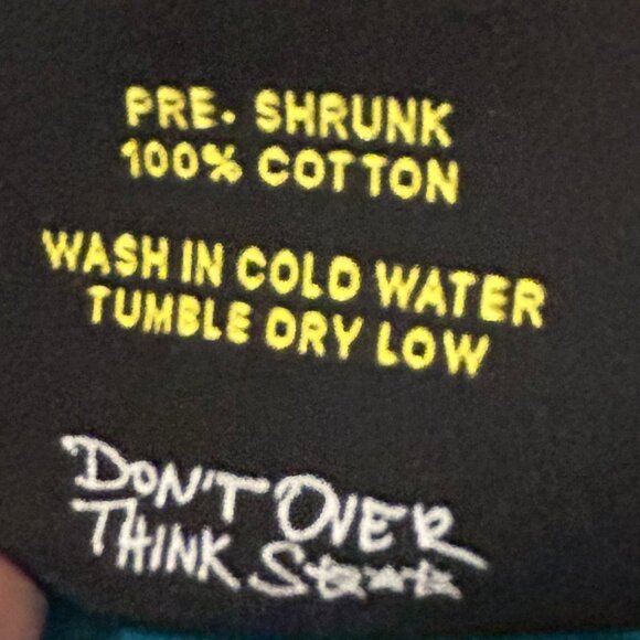 Blue Don't Over Think S*** T-Shirt Mens S - Picture 5 of 5